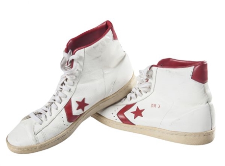 Julius Erving 1976-1983 Converse All Star Game Used Sneakers (Mears)